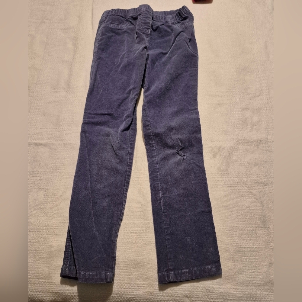 Mini Boden girls size 9 years pull on blue stretch cords, knee holes